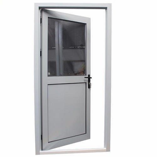 Metallic Pain Surface Swing Open Style Aluminium Alloy And Glass Door 