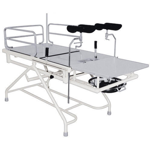 Mild Steel PVC Mounted Labour Delivery Table - 72 x 27 x 30 Inches | Non-Foldable, Indian Style Hospital Furniture