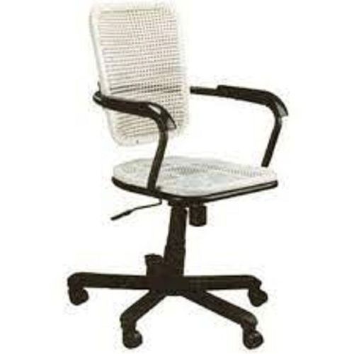 White Wire Knitted Revolving Chair