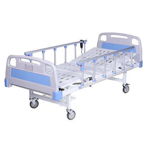 Fowler Electric Bed - ABS Plastic, 2060x900x600 mm | White, Foldable, Portable, Epoxy Powder Coated Finish, 4 Wheels