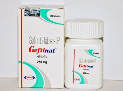  व्हाइट गेफिटिनिब टैबलेट Ip 250Mg, 30 टैबलेट बॉटल पैक 