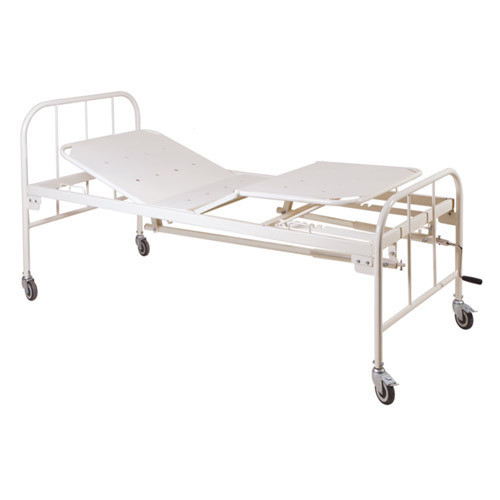 Epoxy Powder Coated Hospital Fowler Bed - 100 mm Castor Diameter, 60 mm Height, 206 mm Length, 90 mm Width | Electric, Foldable, Portable, White, Metal and Plastic Construction, 4-Fold Design