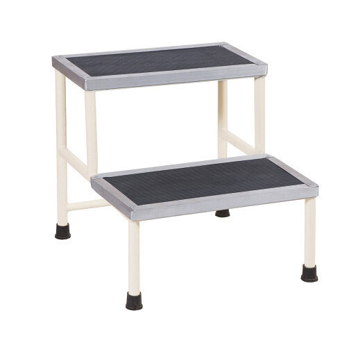 Mild Steel Double Foot Step - 15x13x13 Inches, 150 kg Load Capacity, Epoxy Powder Coated Finish, Indian Style Commercial Furniture