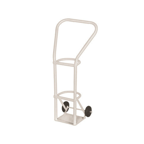 Oxygen Cylinder Trolley - MS with 100 mm Rubber Castors, 20 Inch Height, 12x12 Inch | Epoxy Powder Coated, Indian Style Commercial Furniture