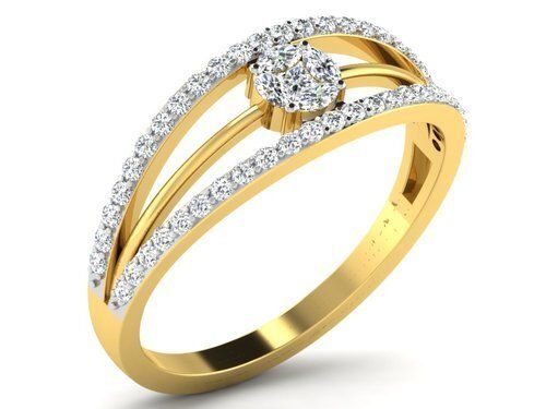 Party Wear Ladies Diamond Yellow Gold Ring Capacity: 500-40000L Liter/Day