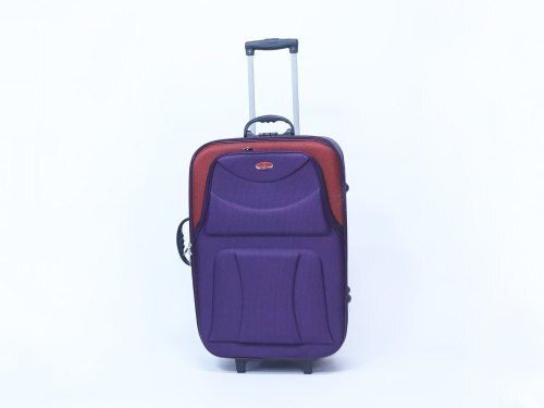 Plain Pattern Multi Color Polyester Material 20'' And 24'' Size 2 Trolley Bags Set