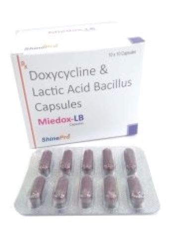 100Mg Anti-Infection Doxycycline Lactic Acid Bacillus Capsules Cas No: 564-25-0