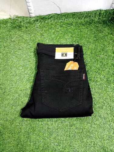 Casual Wear Mens Black Denim Fabric Jeans, 28-50 Inch Waist Size