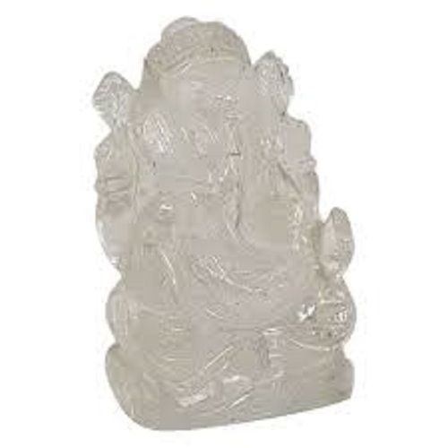 Polished Sculpture Home Decoration And Art & Collectible Ganesha Religious Handmade By Hammering Crystal Figurine