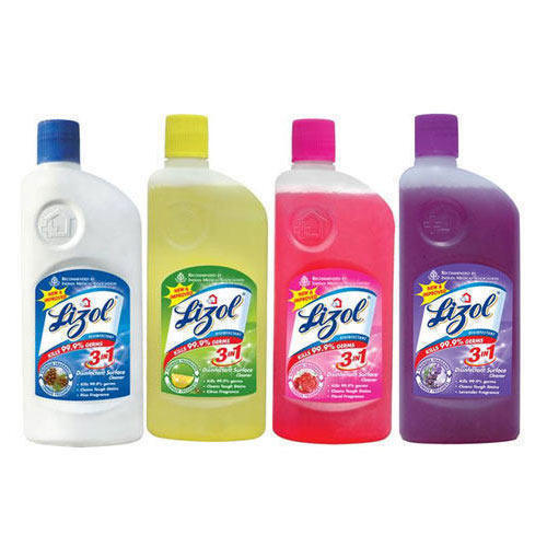 Orange Green, Yellow, Pink And White Lizol Liquid Cleaner, 500 Ml