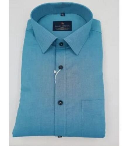 Multi Color Full Sleeves Pure Cotton Fabric Simple Collar Regular Fit Men'S Plain Shirts