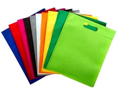 Multicolor Plain D Cut Non Woven Shopping Carry Bags For Retail Shop And Malls