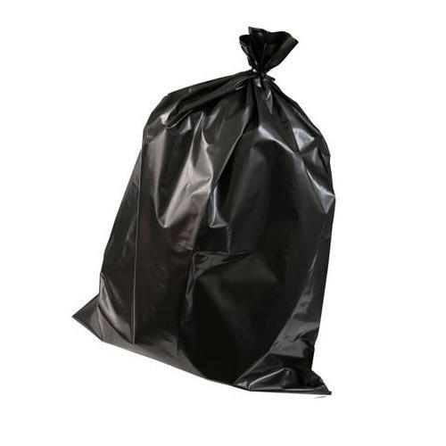 Washable Non Reusable Extra Large Plain Black Plastic Garbage Bags