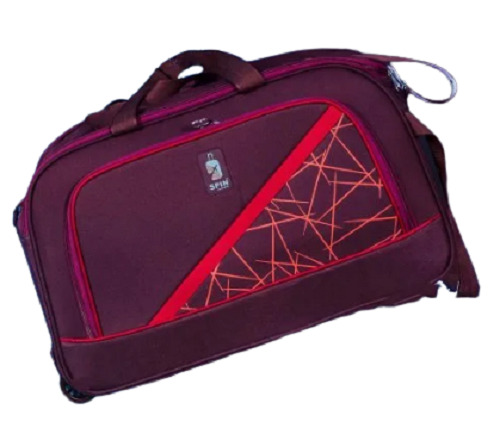 Printed Duffle Bags - Color: Purple