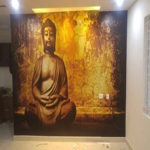 Waterproof Type Paper Printed 3D Buddha Wallpaper For Room Decor For Use In: Printer