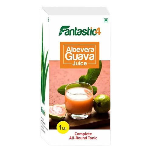 100% Pure Herbal Aloe Vera Guava Juice, 1 Liter Bottle Pack
