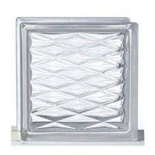 Design 80 Mm Transparent Solid Decorative Glass Block