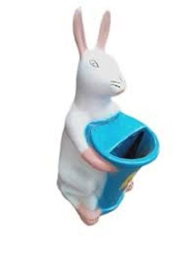 Blue With White Plastic Rabbit Dustbin