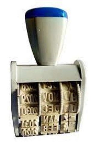 Stainless Steel White And Blue Plastic Dater Hand Stamp