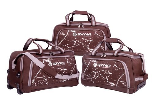 Polyester Duffle Bags For Travelling - Color: Brown