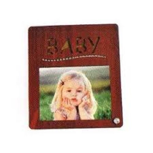 Polishing Portable Durable Square Shape Brown Wall Mounted Baby Photo Frame