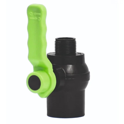 Pvc Medium Pressure Female Ball Valve - Color: Black And Green
