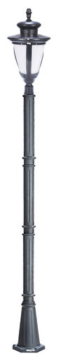 Gray Weather And Water Proof Cast Aluminum Designer Decorative Lighting Poles