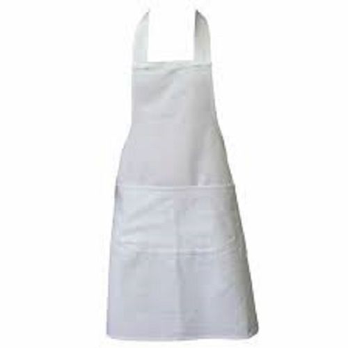 100 Percent Pure Cotton Fashionable White Plain Breathable Apron