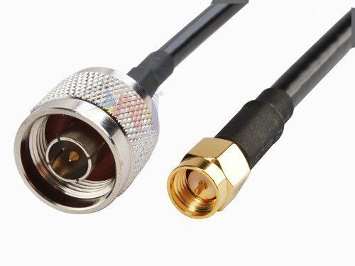 Round Shape Connector Size 15 M Black Antenna Coaxial Cable