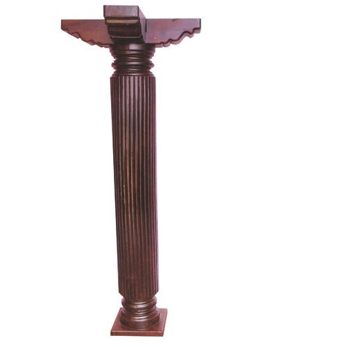 Plastic Eco Friendly Brown 10 Inch Plain 150 Mm Thickness Wooden Pillar