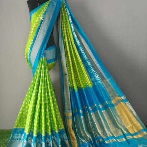 Handloom Cotton Pochampally Sarees For Party Wear, Shrink Resistant