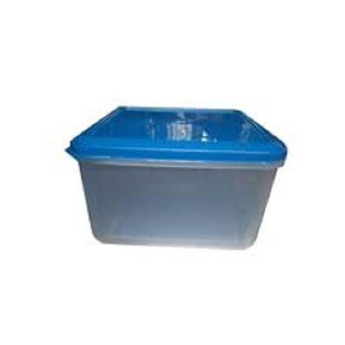 White With Blue Air Tight Plastic Food Containers