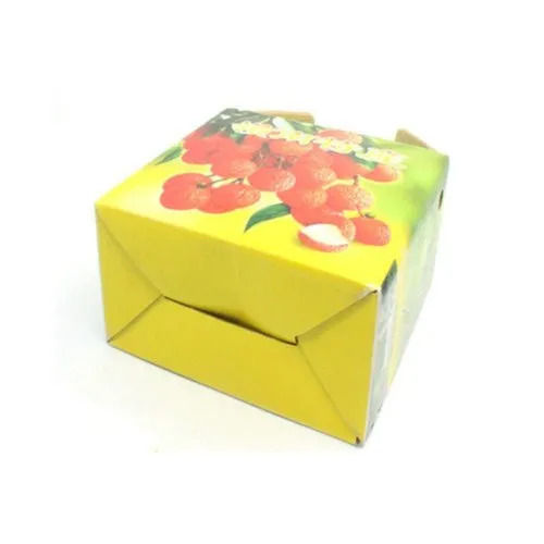 15x10x12 Inches Single Wall 3 Ply Litchi Packing Corrugated Paper Box