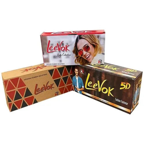 15x4x6inch Rectangular Printed Footwear Packaging Corrugated Paper Box