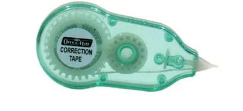 6 Mm Thick Modern Plastic Body Round Correction Tape For Remove Mistakes