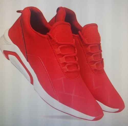 Mens Stylish Soft Cushioning Non-Slip Red Running Sports Shoes