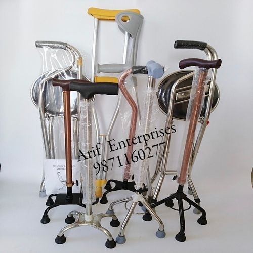 Quadripod Walking Sticks With 3 Legs For Orthopaedic Patients