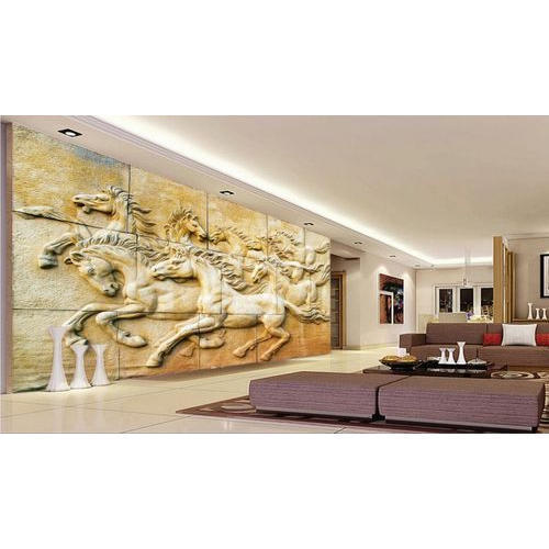 आवासीय और वाणिज्यिक के लिए 95 जीएसएम डिजाइनर 3 डी पीवीसी वॉलपेपर