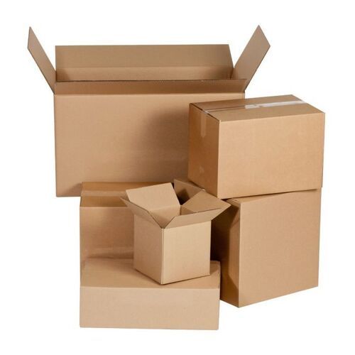 Brown Kraft Paper Corrugated Carton Boxes, 1-5 Kilograms Capacity