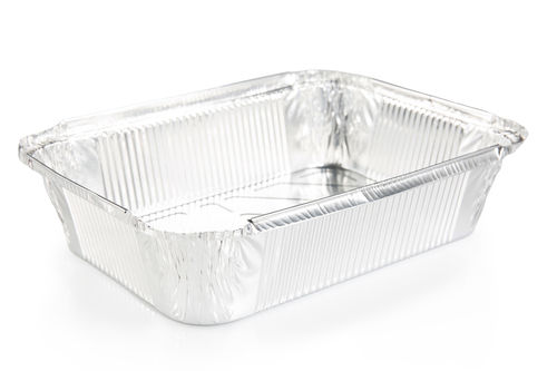 Brown And Green Brown Disposable 750 Ml Aluminum Foil Food Packaging Container With Ivr Type Rim