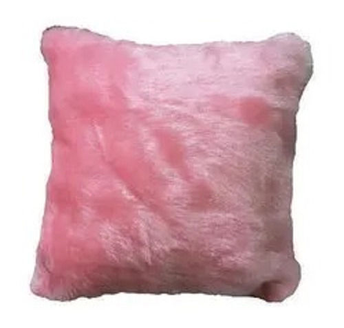 Modern Plain Dyed Square Shaped Decorative Soft Cotton Fur Cushion