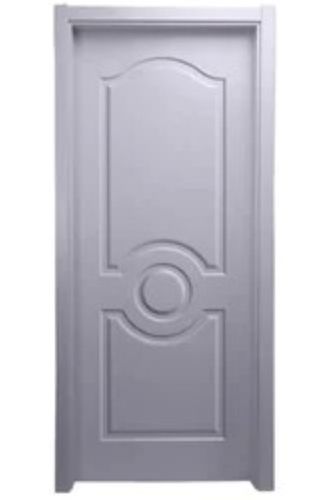 Grey Smooth Rectangular Modern Pvc Swing Open Style Bathroom Door 