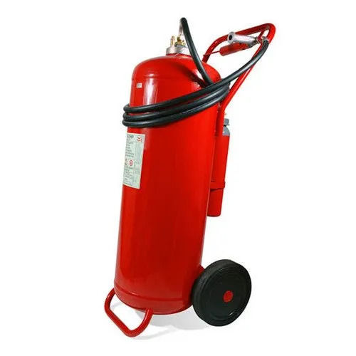 Sturdy Construction Easy To Move Trolley Mounted Co2 Type Fire Extinguisher Size: Customized