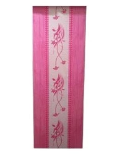 Pink And White Surface Finished Printed Modern Pvc Bathroom Swing Open Style Bathroom Door 