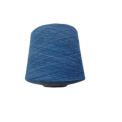 100% Cotton Blue Light Weight And Washable Plain Dyed Knitting Yarn