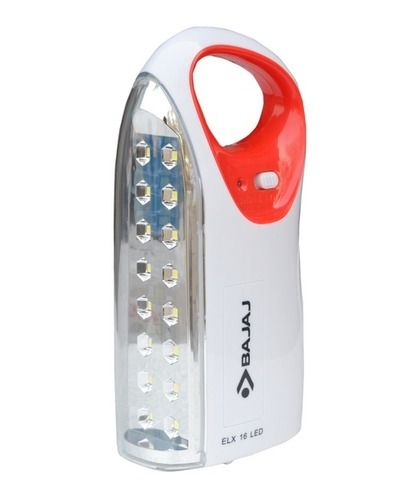 12 Voltage 6000 Kelvin Rechargeable Plastic Body Bajaj LED Emergency Light