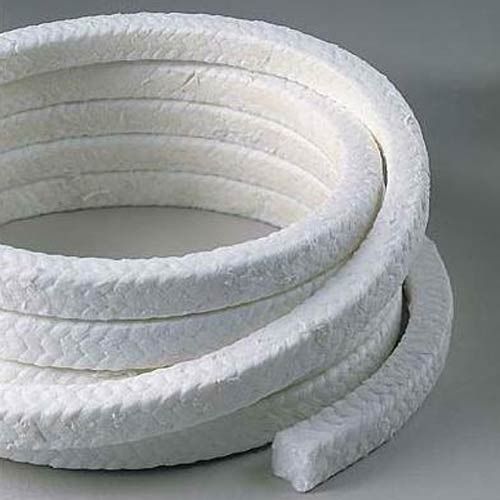 4Mm - 50Mm Square White Asbestos Ptfe Packing Rope Specific Drug