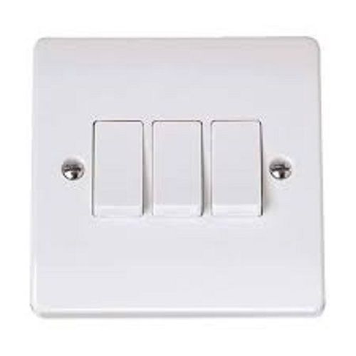 Galvanized Plated White Plastic Electrical Switch