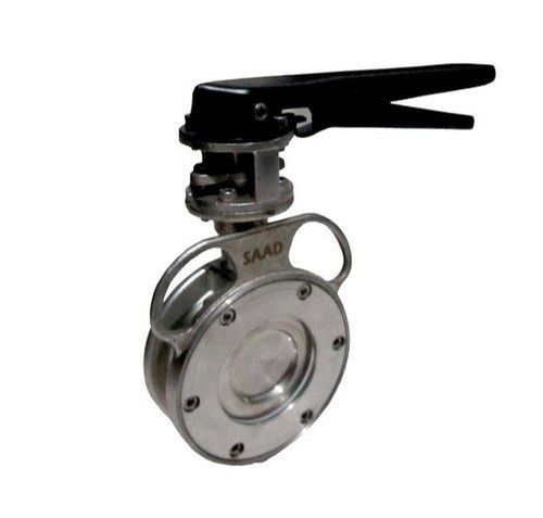 Stainless Steel Industrial Manual Wafer End Butterfly Valves With Ptfe Seat