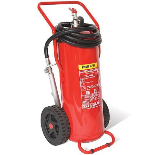 Less Maintenance Two Wheels Trolley Mounted Fire Extinguisher (Capacity 50Ltr)